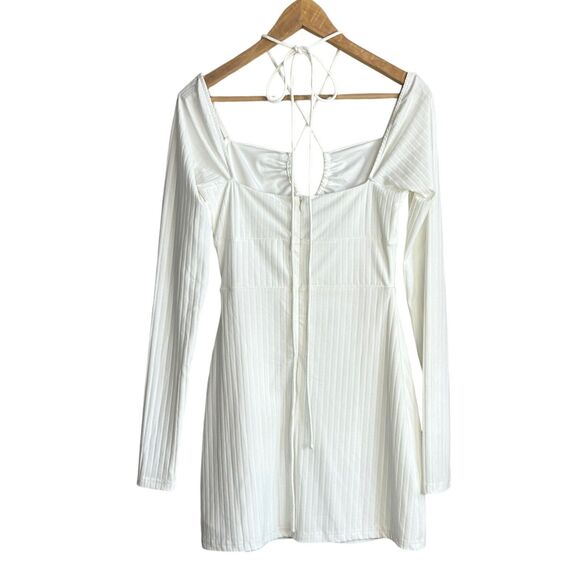 Sabo Dress Womens Medium White Long Sleeve Carmelita Cutout Bodycon Mini - Picture 5 of 8